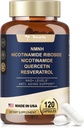 NMNH (Dihydronicotinamid Mononukleotid), Premium NMN Alternativní dodatek s Flash- Free Niacinamid (Vitamin B3), Quercetin, a Trans- Resveratrol, 120 Kapsle