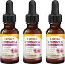 Lovita Echinacea Extract Liquid CLAS124; 1 FL OZ CLAS124; 350 mg / Serving CLAS124; Koncentrované Herb Tincture CLAS124; Vegan CLAS124; Alkoholo-Free CLAS124; s Elderberry a Licorice Extract (balení po 3)