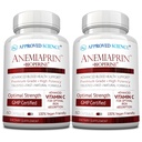 Anemiaprin schválené vědy - Absorbovatelné železo, Vitamin C - Gentle On Stomach - 120 Kapsle - 2 Měsíční zásoba - Non- GMO, Vegan