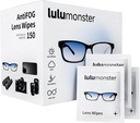 Anti Fog Lens Wipes for Eyeggles Lulumonster, [150 Pre- Moistented Indically Wrapped Wipes] [Non- Scratching & Non- Streaking] Cleaner Wipes for Glass, Sunglass, Phone Screen Camera Lens, Goggles