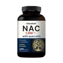 NatureBell NAC dodatek 1200mg Per Serving 124; 240 Kapsle, N-Acetyl Cysteine s Quercetin 124; Double Strength - Podpora pro imunitní, jaterní, & Lung zdraví