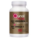 Qunol Plus Ubiquinol Coq10 200mg s Omega 3 250mg Extra Strength Antioxidant (Bovine Version), 90 Count