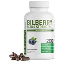 Bronson Bilberry Extra Síla Vaccinium Myrtillus, Promotes Eye Health a podporuje zdravé vidění - Non GMO, 200 Vegetariánské kapsle