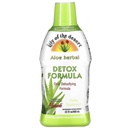 Lily Of The Desert Aloe Vera Herbal Detox Formule - Aloe Vera Juice with Milk Thistle, Slippery Elm, Burdock Root, Dandelion Root, and Echinacea for Gut Health, Jaterní Support, and Wellness, 32 Oz