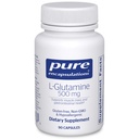 Čisté enkapsulace L- glutamin 500 mg - dodatek pro imunitní a stravitelnou podporu, Gut Health and Lining, Metabolismus a Muscle Support * - s Free- Form L- Glutamin - 90 Kapsle