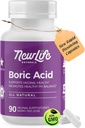NewLife Naturals - Medical Grade Boric Acid Vaginální Suppositors - 600mg - 100% čisté Womens pH Balance pilulky - kvasinková infekce, BV - 90 Kapsle: Made in USA