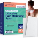WELMATE Pain Patches Maximální síla Lidokain 4% Topical Numbing Angesic - Lidokain Patches for Nerve & Back Pain Relief, Sciatica, Neck Muscle Strein, Knee, Ramen Joint, Hip, Foot (15ct)