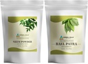 HERBAL HILLS Neem Leaf Powder a Bilva Bael Leaf Powder Pack of 2 Combo