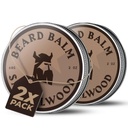 Striking Viking Beard Ball pro muže - Leave in Beard Conditioner - Styling Balm Vyrobeno s přirozeně odvozené máslo, Argan & Jojoba Oils (4 Ounce (balení po 2), Sandalwood)