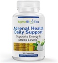 Sigma Biotics Adrenal Health Daily Support - Adrenal Support Supplement with Adaptogenic Herbs, Vitamins, and Amino Acids - Non- GMO Adrenal Complex for Energy and Vitality - 60 Kapsle