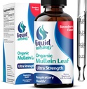 Mullein Drops for Lungs, 2 Fl. Oz, Mullein Leaf Extract for Lungs Strawberry Flavor, Mullien Lung Detox and Cleanse, Mullen tinktura podpora pro zdravé dýchání