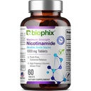biophix B-3 Nikotinamid 1000 mg 60 tablet Extra Strength Timed Release - Nikotinová amide Niacin Natural Flush- Free Vitamin Formule - Podporuje zdraví kožních buněk