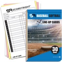 Baseball / Softball Lineup karty - 16 Player Book Format Lineup karty pro 30 her - Flipbook Carbon Kopírovat 4 Část formuláře - Časová úspora a praktické Baseball Coaching příslušenství