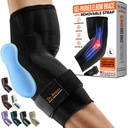 Dr. BRACE ® Elite Elbow Brace Support, Dýchatelné Elbow Compression Sleeve s Gel Pad pro Golfer 's, Tennis Elbow & Tendonitis Léčba a bolest Relief 2024 (Black, Large)