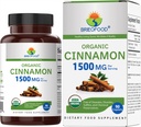 Brieofood Organic Cinnamon 1500mg, 45 Servings, Vegetarian, gluten Free, 90 Vegetarian Tablety