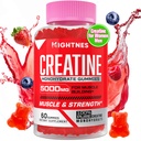 Tvorba Monohydrát Gummie pro muže a ženy - Tvorba Pre- Cvičení Gummie s Taurin & Vitamin B6 B12 pro maximální sílu, svalovina, energie, Endurance & Focus, Organic, Vegan- 60 Počet