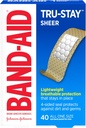 Band- Aid Brand Tru- Stay Sheer Strips Adhesive Sterilní Obvazy pro první pomoc & Wound Protection, Individuálně zabalené Obvazy Wound Care pro menší kusy & scraps, Všechny 1 velikost, 40 ct