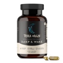 TERRA ORIGIN Zdravý spánek & Wake 124; Přírodní spánkový doplněk pro dospělé 124; Restful a probuzení Refreshed 124; GABA, L-Triptofan, Melatonin, Heřmánek, Valerian, PassionFlower 124; 60 Kapsle