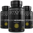 (3 láhve) 15 mg zinkový glycinát z Albion ® 6 Esenciální stopové bisglycinátové minerály, mangan, boron, chrom, selen, molybden dodatek 90 Plant- based Vegans Capsules