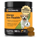 Alergie Zdraví pokožky - Alergie Itch Relief & Imunní podpora Žvýkačky s rybím olejem, probiotika, a vitamín E - Pomáhá snížit normální vypouštění, Soothe citlivá kůže, a trávicí zdraví (Losos Flavor, 90 Ct)
