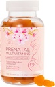 Prenatální vitaminové gumy - esenciální živiny pro ženy, těhotenství a vývoj plodu - zahrnuje folát (kyselina listová), DHA, Cholin, vitamin D - Připravte se, podpora a Nourish zdraví - 120 Gumy