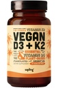 Veganský vitamin D3 + K2 doplněk s MCT olejem z kokosu - 4000 IU vitaminu D a 100mcg vitaminu K2 jako Mk7 - absorpce vápníku, síla kostí a imunitní podpora zdraví * - 60
