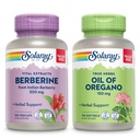 SOLARAY Berberine and Oil of Oregano Bundle - Berberine HCl z Indian Barberry Plus Oregano Oil Supplement for Powerful Wellness Support - 100 VegCaps / 120 Softgels