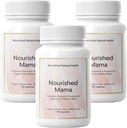 Nourshed Mama Prenatal Multi Vitamin - Vegan Multivitamin pro precepci, těhotenství, poporodní a kojení Podpora - Iron- Free s methylovaný folát & vysoká dávka Cholin - 270 Kapsle