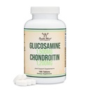 Glucosamine Chondroitin Triple Strength (1,500mg Glucosamine Sulfath, 1,200mg Chondroitin) 180 tablet, Dva měsíce dodávky (společný doplněk podpory) Gluten Free, Non- GMO by Double Wood