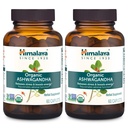 Himalaya Organic Ashwagandha, 120 Day Supply, Bylinný dodatek pro Stress Relief, Energy Support, Occasional Sleepless, USDA Organic, Non- GMO, Vegan, gluten Free, 670 mg, 60 Caplet, 2 Pack