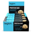 Legion Chocolate Chip Cookie Dough Protein Bar - 100% syrovátkové proteinové tyčinky s nízkým obsahem cukru High Protein s prebiotickým vláknem - Soy- Free, gluten Free, přirozeně ochucené, nízkotučné, vysoce proteinové tyčinky (12 Počet)