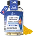 Glucosamine Chondroitin MSM s Turmeric & Boswellia 90 Kapsle 124; 8-in-1 Společná podpora Dodatek pro flexibilitu a mobilitu 124; Společný dodatek pro muže a ženy - Podpora zpět, Knee, Hips & Joints