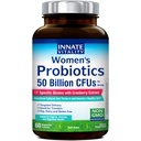 Vrozená Vitality Probiotika pro ženy, 50 miliard CFU, 17 Proven Strains, 60 Veggie Caps, Vyrobeno s prebiotika a Cranberry Extract, Non- GMO, Podporuje Vaginální, Digestivní a imunitní zdraví