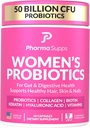 Advanced Women 's Probiotics for Gut Health with Hair, Skin, & Nails Vitamins Support - 50 Milion CFU w / Collagen, Biotin & Keratin - Probiotický dodatek pro stravitelné zdraví a nadýmání.