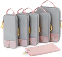 BAGSMART 6 Set / 4 Set / 2 Set Kompression Balení Kuby pro cestování, Lehké Zavazadlové pořadače tašky, Odolné Space Tašky Cestovní Essentials