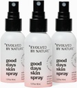 Evolved by Nature Body Spray & Face Mist for Eczema- náchylné kůže, Dobré dny Skin Spray, 3 Pack, Klinicky osvědčené tělo & Facial Spray, Pomáhá snížit podráždění a zarudnutí suché a citlivé kůže