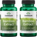Swanson Bamboo Extract - přírodní vlasy, kůže a nehty dodatek - 70% Silica obsah podporující kolagen Formation & Bone Growth - (60 Veggie Kapsle, 300mg každý) (2 balení)