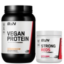 BARE VÝKONNOST VÝKONNOST BPN Veganské arašídové máslo cookie protein + silné červené jahodové pouzdro
