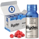 Ryde: Relax Shot Found 124; Raspberry Flavor Flander 124; Lemon Balm, L-Theanine, Ginseng & Heřmánek 124; 0 Calories, 0 Cukr 124; 2 FL OZ Panto124; Pomáhá vám relax * (8 Pack)
