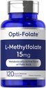 Carlyle L Methylfolát 15mg CLAS124; 120 Kapsle CLAS124; Value Size CLAS124; Max Potency CLAS124; Optimalizovaný a aktivovaný CLAS124; Non- GMO, Gluten zdarma dodatek CLAS124; Methyl Folate, 5-MTHF CLAS124; podle Opti- Folát