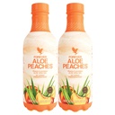 Navždy žijící - Aloe Broskve - Čistá aloe s Real Peach Flavor - Podporuje stravu a imunitu - Vegan a gluten- Free - 33.8 fl oz (2-Pack)