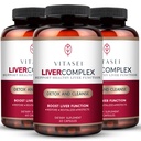 VITASEI Vyčištění jater Detox & opravy, Komplex jater W / Mléko Thistle Extract, Garcinia, Curcumin C3, Podpora Bylinný dodatek, Detox Formule pro ženy a muže, 60 Kapsle (Balení po 3)