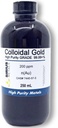 Pravé koloidní zlato - 200 ppm - 250 ml (8.45 Fl Oz) v čisté plastové lahvičce
