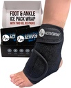 ActiveWrap Foot & Ankle Ice Pack Wrap for Heel, Arch, and Ankle Discomfort, Otok, bolestivost, a zranění zotavení - opakovaně použitelné Hot & Cold Wrap s nastavitelné kompresní pásky