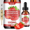 Draslík Magnesium Citrát dodatek, tekutý hořčík Citrát Kapky 500 mg s Ashwagandha, vápník, zinek, Vitamin D3, B6, B12, CoQ10 - Podpora klid & kosti & svalovina & imunitní zdraví Vegan 2 fl oz