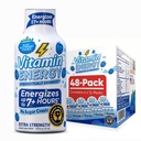 Vitamin Energy Imunní + Extra Síla Energy Shot Blue Raspberry 48 Pack, 260mg přírodní kofein, B-Vitamíny, Citicolin, zelený čaj, Imunita & Focus Support, Nulový cukr, gluten- Free 1.93 fl oz