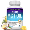 Topux Keto MCT Oil Kapsle - 3000mg Přírodní čistý kokosový olej Extract Pills, Zdroj energie, Snadno Digest pro muže ženy, 90 Softgels, dodatek