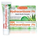 De La Cruz 1% Hydrokortizon Cream - Maximální síla - Topical Anti Itch Hydrokortizon Cream s Aloe Vera a Moisturizer pro suchou pleť, červenost, dermatitida, ekzém a vyrážky - 1 OZ (28g)
