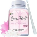 N 'More Boric Acid Vaginal Suppositors - 100% čisté Made in USA - Boricfem Support Vaginal Health (One) (30 Serving, Boricfem with Applicator)