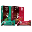 Nugo Dark Variety - Čokoláda Pretzel 12 Bary & Mint Chocolate Chip 12 Bary, 12-13g Protein, Vegan, Gluten Free, Non-GMO, Kosher Pareve, 24 Počet